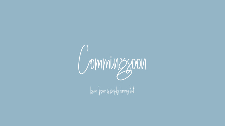 Commingsoon Font