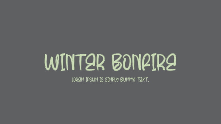 Winter Bonfire Font