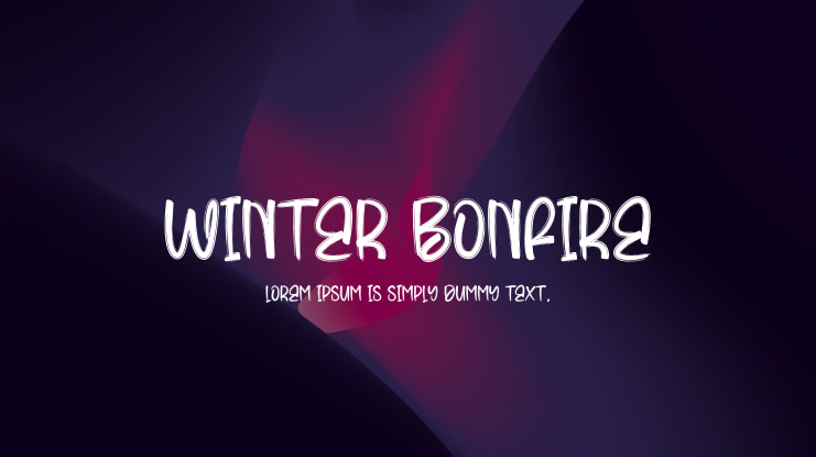 Winter Bonfire Font