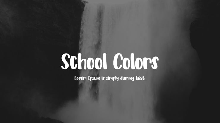 School Colors Font