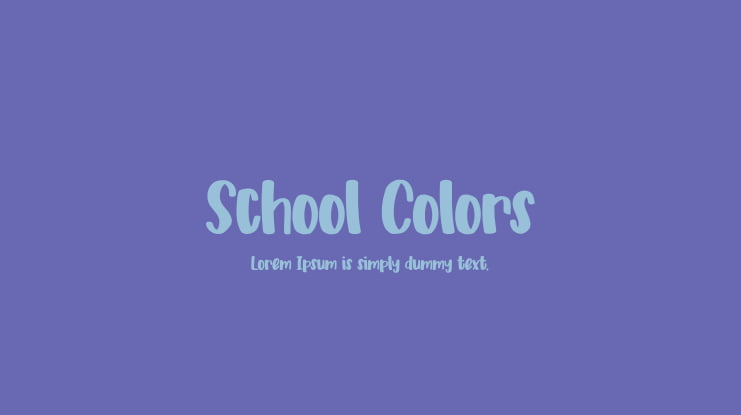 School Colors Font