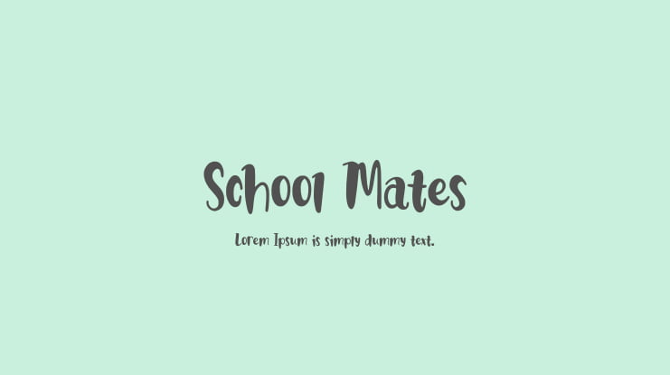 School Mates Font