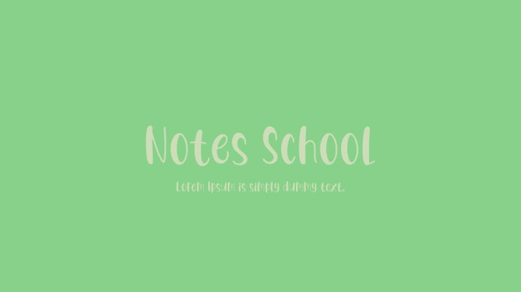 Notes School Font