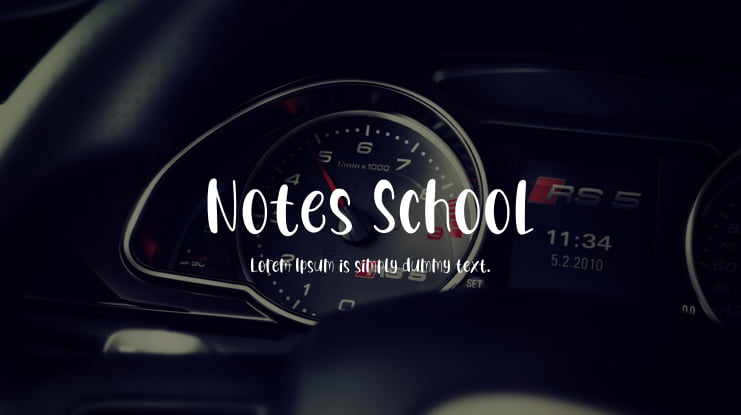 Notes School Font