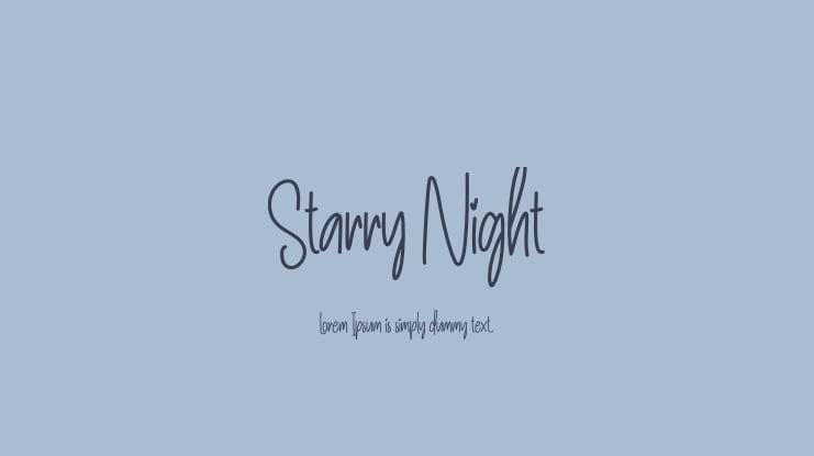 Starry Night Font