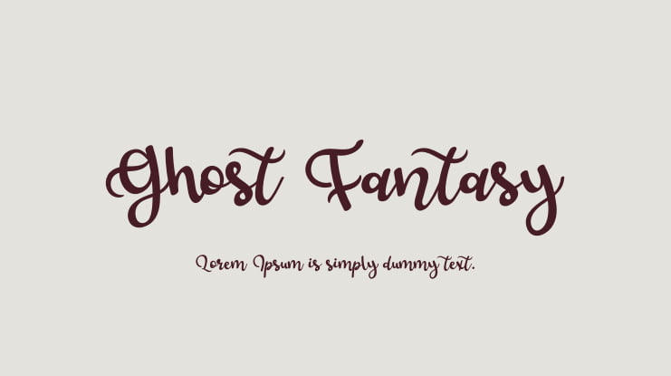 Ghost Fantasy Font