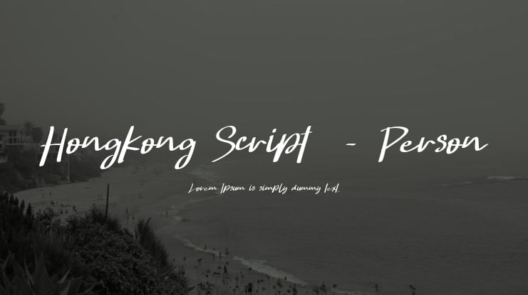Hongkong Script  - Person Font