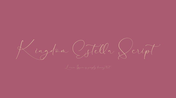 Kingdom Estella Script Font Family