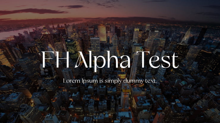 FH Alpha Test Font Family
