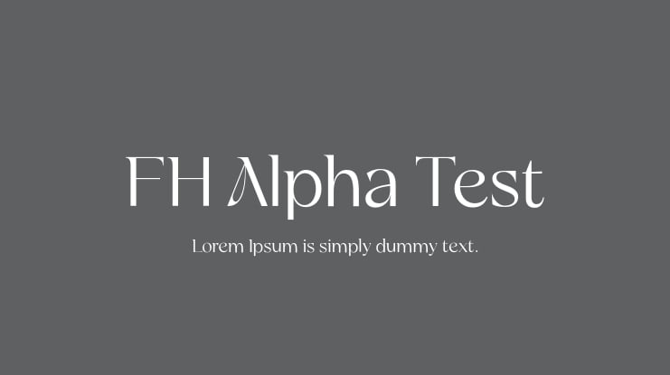 FH Alpha Test Font Family