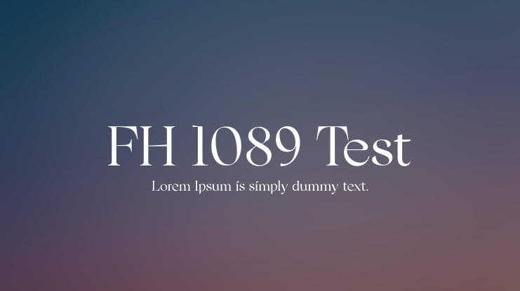 FH 1089 Test Font Family