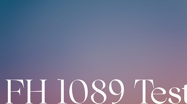 FH 1089 Test Font Family
