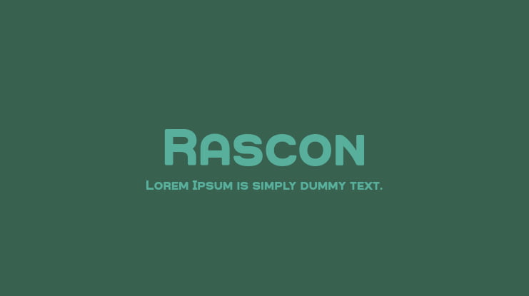 Rascon Font
