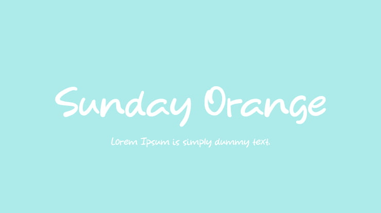 Sunday Orange Font