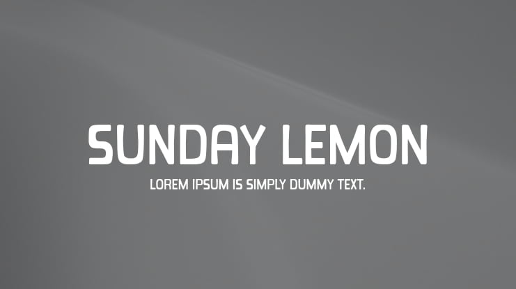 Sunday Lemon Font