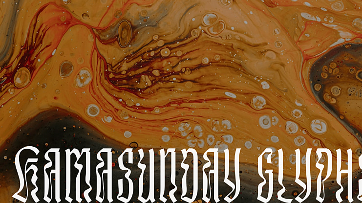 Kamasunday glyphs Font