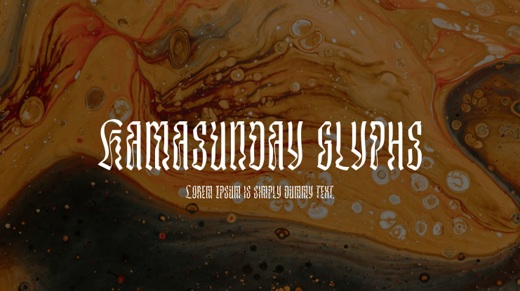 Kamasunday glyphs Font