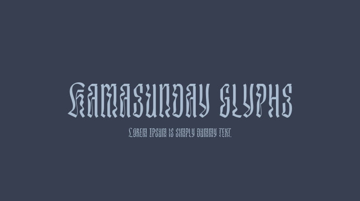 Kamasunday glyphs Font