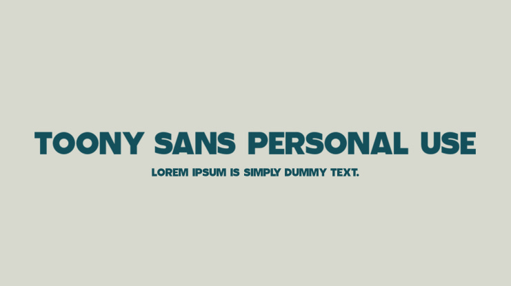 Toony Sans PERSONAL USE Font Family