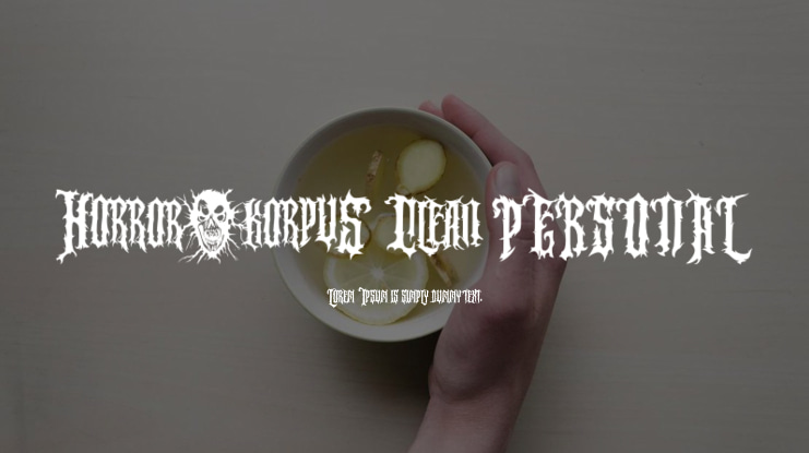 Horror Korpus Clean PERSONAL Font Family