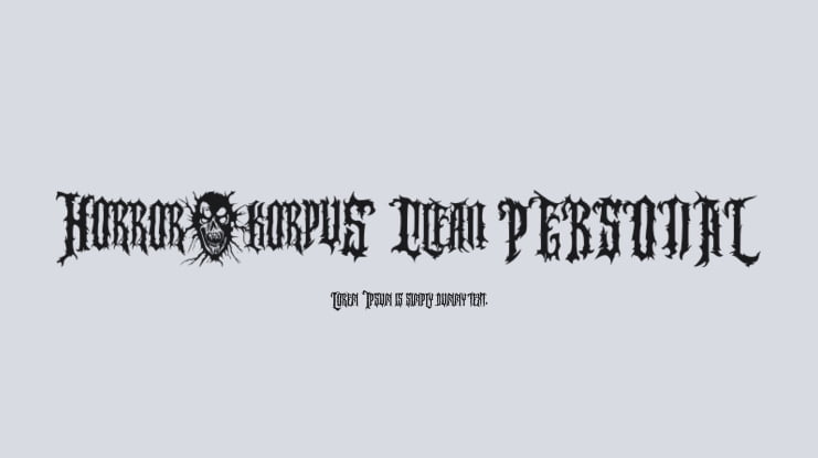 Horror Korpus Clean PERSONAL Font Family