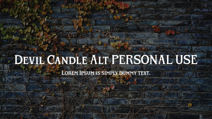 Devil Candle Alt PERSONAL USE Font Family
