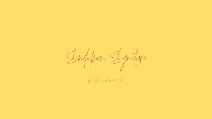 Sindupen Signature Font
