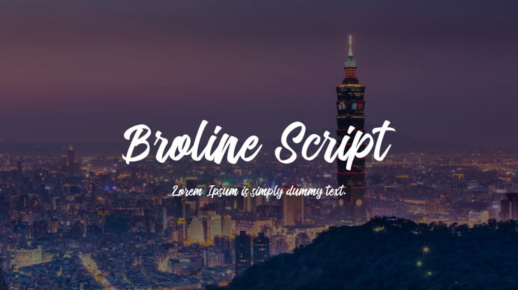 Broline Script Font