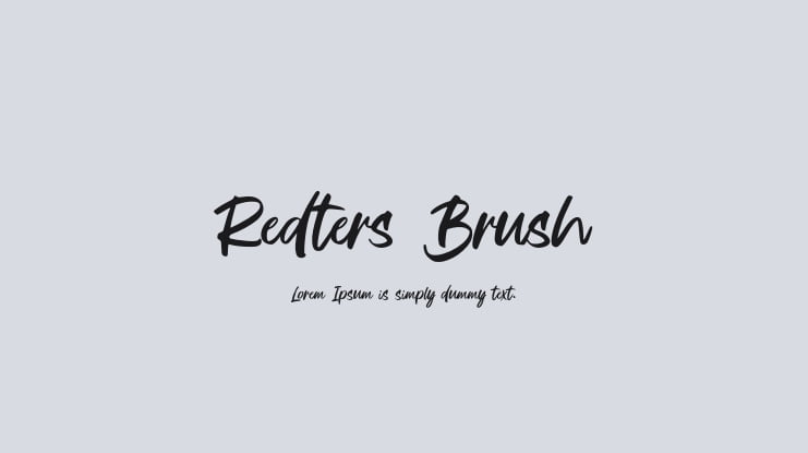 Redters Brush Font