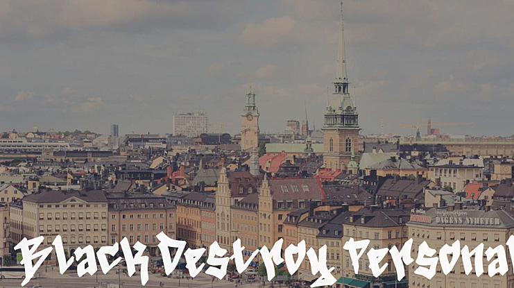 Black Destroy Personal Font