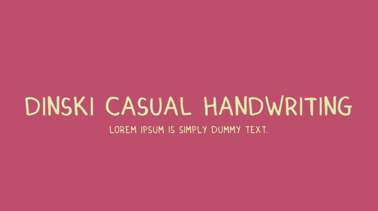 Dinski Casual Handwriting Font