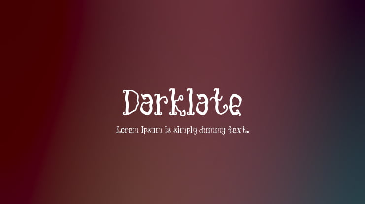 Darklate Font