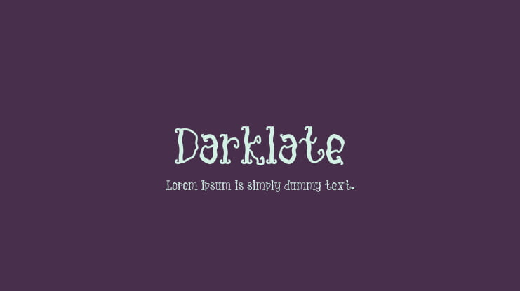 Darklate Font