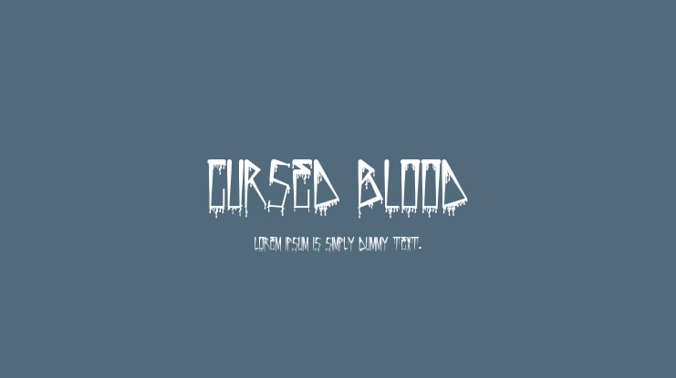 Cursed Blood Font