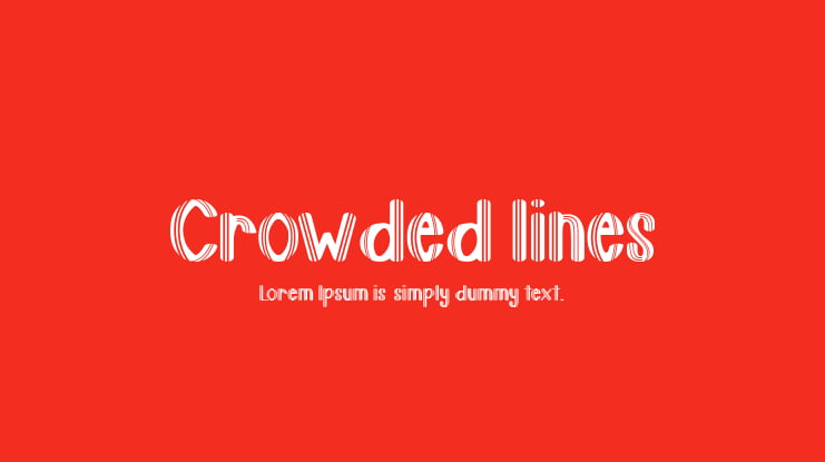 Crowded lines Font