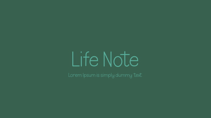 Life Note Font