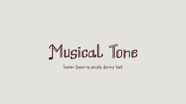 Musical Tone Font