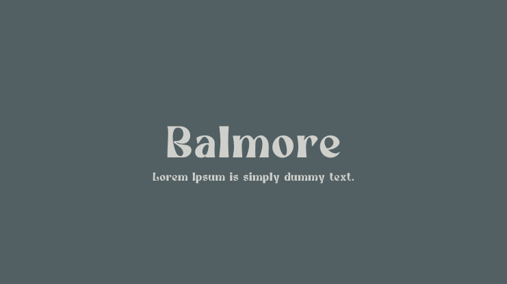 Balmore Font
