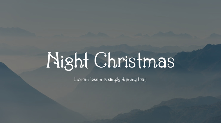 Night Christmas Font