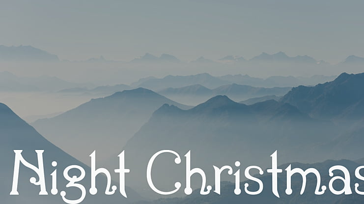Night Christmas Font