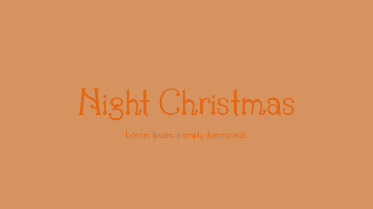 Night Christmas Font