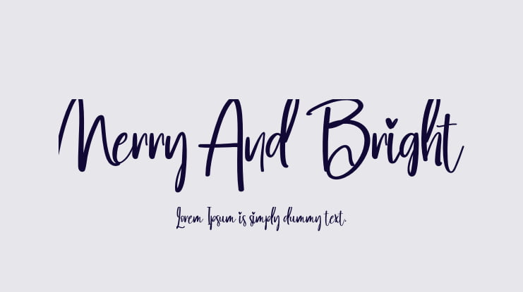 Merry And Bright Font