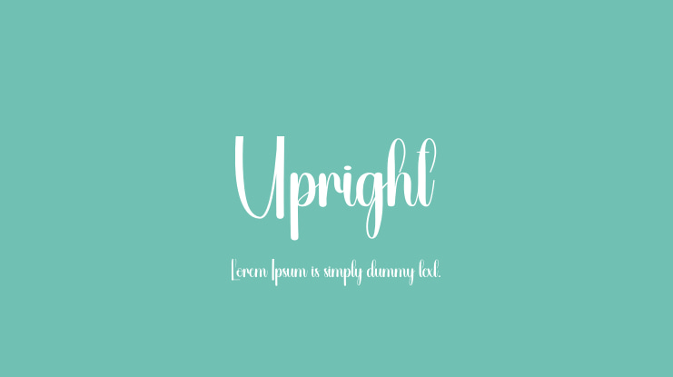 Upright Font