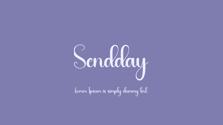 Sendday Font