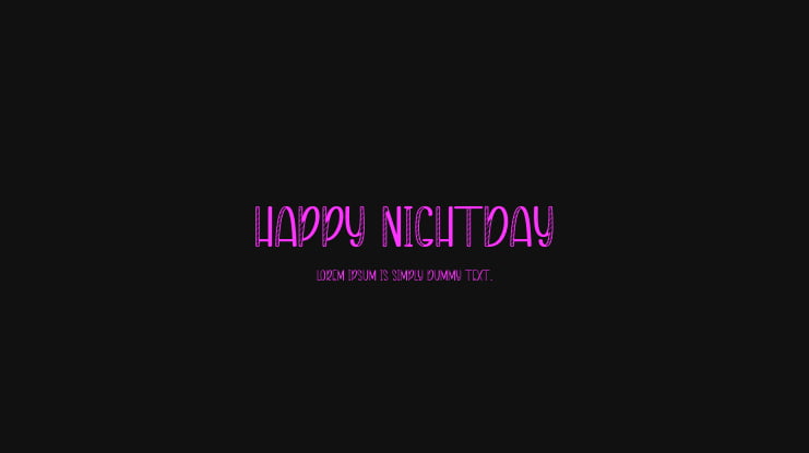 Happy Nightday Font