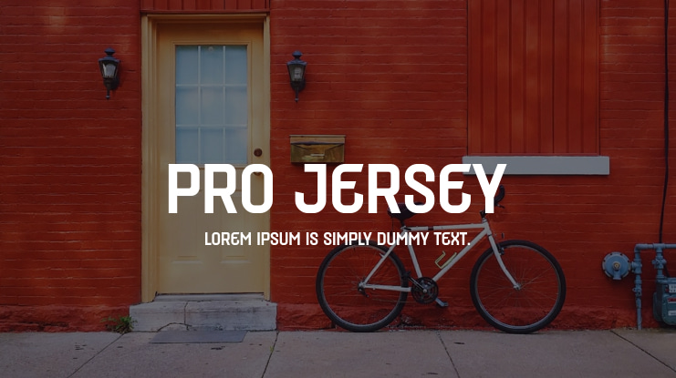 Pro Jersey Font Family