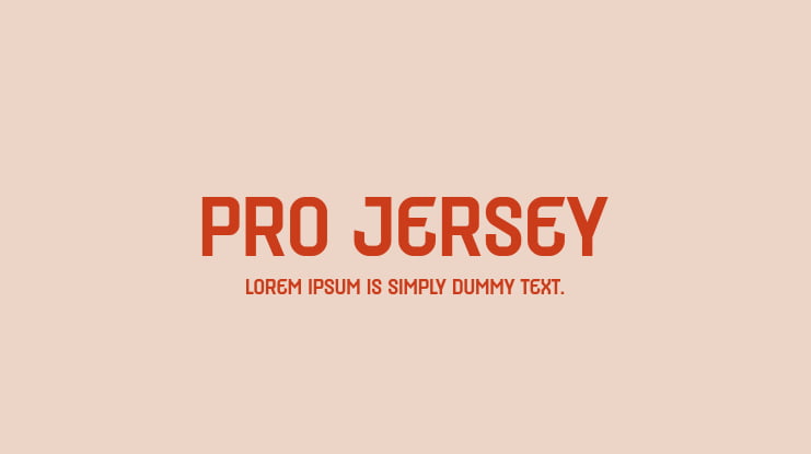 Pro Jersey Font Family