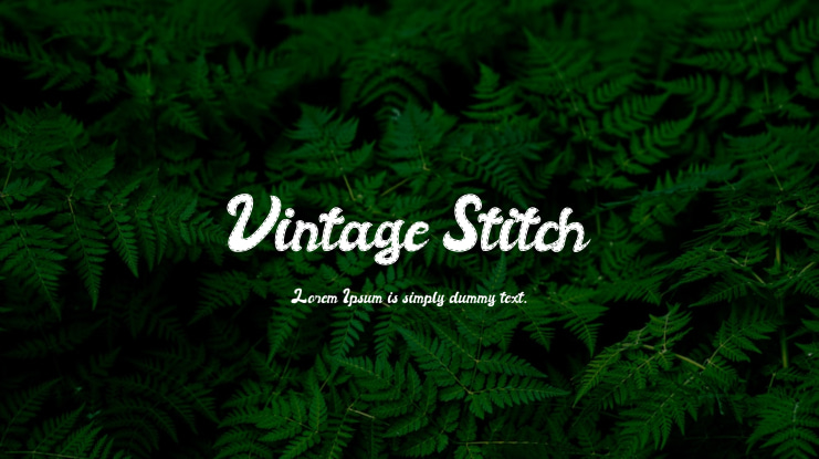 Vintage Stitch Font
