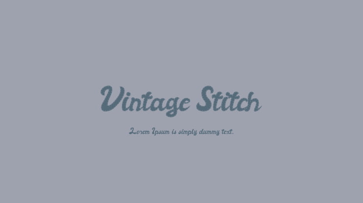 Vintage Stitch Font
