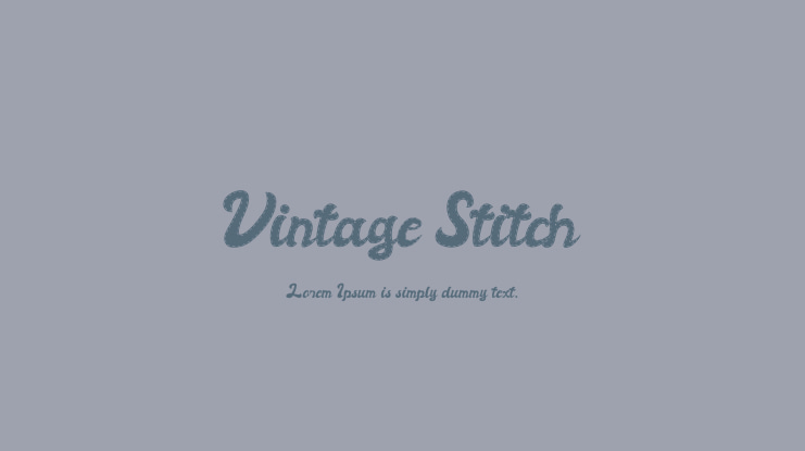 Vintage Stitch Font